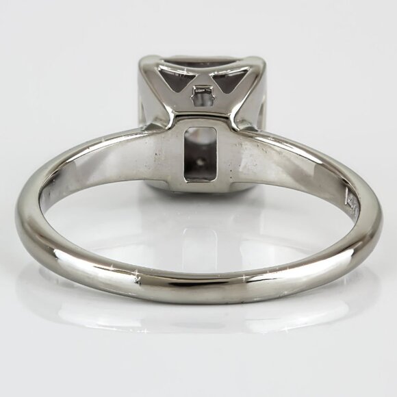 Vintage c.1950 Diamond Wedding Engagement Ring 14K White Gold Mid-Century Retro - Picture 4 of 7